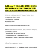 SLCC 2420 PHYSIOLOGY GREEN SPRING TEST BANK 2026 FINAL EXAMINATION ...