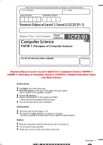 Pearson Edexcel Level 1/Level 2 GCSE (9–1) Computer Science PAPER 1 ...