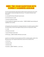 NBRC TMC EXAM QUESTIONS WITH CORRECT ANSWERS 20252026