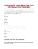 NBME FORM 2- EXAM QUESTIONS WITH CORRECT ANSWERS 20252026