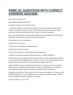 NBME 30 QUESTIONS WITH CORRECT ANSWERS 20252026.