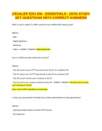 ZSCALER EDU 200 - ESSENTIALS - ZDTA STUDY SET QUESTIONS WITH CORRECT ANSWERS.