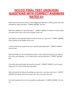 NCCCO FINAL TEST (20252026) QUESTIONS WITH CORRECT ANSWERS RATED A+