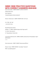 NBME CBSE PRACTICE QUESTIONS WITH CORRECT ANSWERS 20252026. - DocMerit
