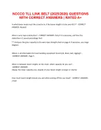 NCCCO TLL LINK BELT (20252026) QUESTIONS WITH CORRECT ANSWERS RATED A+.