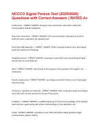 NCCCO Signal Person Test (20252026) Questions with Correct Answers RATED A+