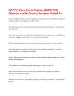 NCCCO Core Exam Outline (20252026) Questions with Correct Answers Rated A+