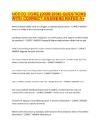 NCCCO CORE (20252026) QUESTIONS WITH CORRECT ANSWERS RATED A+.