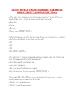 NCCCO MOBILE CRANE (20252026) QUESTIONS WITH CORRECT ANSWERS RATED A+