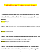 CLA Final Practice Test