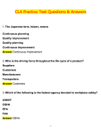 CLA Practice Test.
