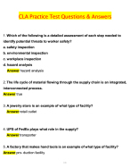 CLA practice tes 100% VERIFIED FOR A GUARANTEED PASS