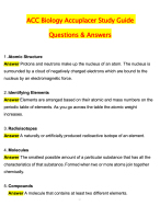 ACC Biology Accuplacer Study Guide Latest Update 2025/2026//GRADE A+(VERIFIED)
