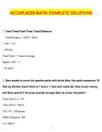 ACCUPLACER MATH Latest update 2025-2026//100%Accurate  Question & Answers //GRADE A+// VERIFIED