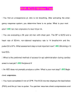 AHA ACLS Written Test NEWEST 2026/2027 ACTUAL EXAM COMPLETE QUESTIONS AND CORRECT DETAILED ANSWERS