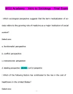 WGU Academy - Intro to Sociology - Final Exam 2026-2027 latest update 100% Tested & verified