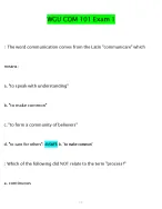 WGU COM 101 Exam 1 2026-2027 latest update 100% Tested & verified