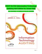 Information Technology Auditing – 4th Edition by James Hall, Chapters 1–12 Complete Test Bank