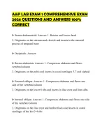 A&P LAB EXAM 1 COMPREHENSIVE EXAM 2026 QUESTIONS AND ANSWERS - DocMerit