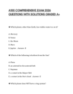 A100 COMPREHENSIVE EXAM 2026 QUESTIONS WITH SOLUTIONS GRADED A+