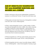 AAB MT HEMATOLOGY EXAMINATION TEST 2026 EXAMPREP QUESTIONS AND ANSWERS 100% CORRECT