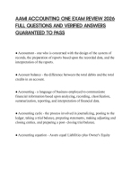 AAMI ACCOUNTING ONE EXAM REVIEW 2026 FULL QUESTIONS AND VERIFIED ANSWERS GUARANTEED TO PASS