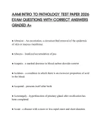 AAMI INTRO TO PATHOLOGY TEST PAPER 2026 EXAM - DocMerit