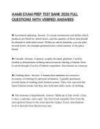 AAMS EXAM PREP TEST BANK 2026 FULL QUESTIONS WITH VERIFIED ANSWERS