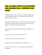 ABA 620 EXAM SCRIPT 2026 QUESTIONS AND ANSWERS FULLY VERIFIED STUDY GUIDE