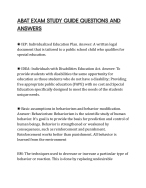 ABAT EXAM STUDY GUIDE QUESTIONS AND ANSWERS