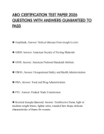 ABO CERTIFICATION TEST PAPER 2026 QUESTIONS - DocMerit