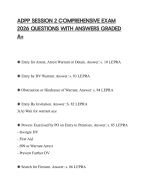 ADPP SESSION 2 EXAM SCRIPT 2026 FULL QUESTIONS AND CORRECT ANSWERS