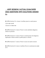 ADPP SESSION 2 COMPREHENSIVE EXAM 2026 QUESTIONS WITH ANSWERS GRADED A+