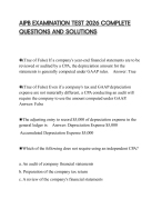 AIPB EXAMINATION TEST 2026 COMPLETE QUESTIONS AND SOLUTIONS