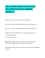 ANCC PMHNP BOARD ACTUAL EXAM 2026 QUESTIONS WITH ANSWERS GRADED A+