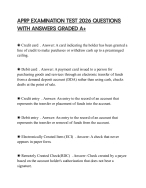 APRP EXAMINATION TEST 2026 QUESTIONS WITH ANSWERS GRADED A+