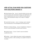 APRP ACTUAL EXAM PAPER 2026 QUESTIONS WITH SOLUTIONS GRADED A+
