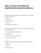 ARRT CI ACTUAL EXAM PAPER 2026 QUESTIONS WITH SOLUTIONS GRADED A+
