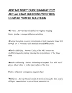 ARRT MRI STUDY GUIDE SUMMARY 2026 WITH - DocMerit