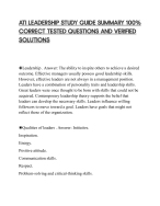 ATI PHARMACOLOGY PRACTICE B STUDY GUIDE SUMMARY 100% CORRECT