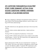 ATI CAPSTONE FUNDAMENTALS EXAM PREP STUDY GUIDE SUMMARY
