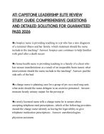 ATI CAPSTONE LEADERSHIP ELITE REVIEW STUDY GUIDE COMPREHENSIVE QUESTIONS AND DETAILED SOLUTIONS