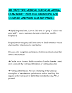 ATI CAPSTONE MEDICAL SURGICAL ACTUAL EXAM SCRIPT 2026 FULL QUESTIONS AND CORRECT ANSWERS