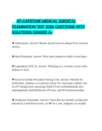 ATI CAPSTONE MEDICAL SURGICAL EXAMINATION TEST 2026 QUESTIONS WITH SOLUTIONS GRADED A+