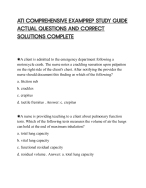ATI COMPREHENSIVE EXAMPREP STUDY GUIDE ACTUAL QUESTIONS AND CORRECT SOLUTIONS COMPLETE