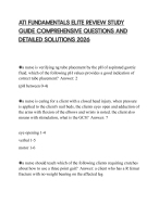 ATI FUNDAMENTALS ELITE REVIEW STUDY GUIDE COMPREHENSIVE QUESTIONS AND DETAILED SOLUTIONS 2026
