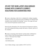 ATI EXIT TEST BANK LATEST 2026 BUNDLED EXAMS WITH COMPLETE CORRECT SOLUTIONS FOR GUARANTEED PASS