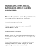 BCOR 2206 EXAM SCRIPT 2026 FULL QUESTIONS AND CORRECT ANSWERS ALREADY PASSED