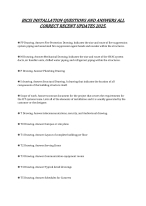 BICSI INSTALLATION QUESTIONS AND ANSWERS ALL CORRECT RECENT UPDATES 2025