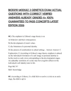 BIOD210 MODULE 3 GENETICS EXAM ACTUAL QUESTIONS - DocMerit